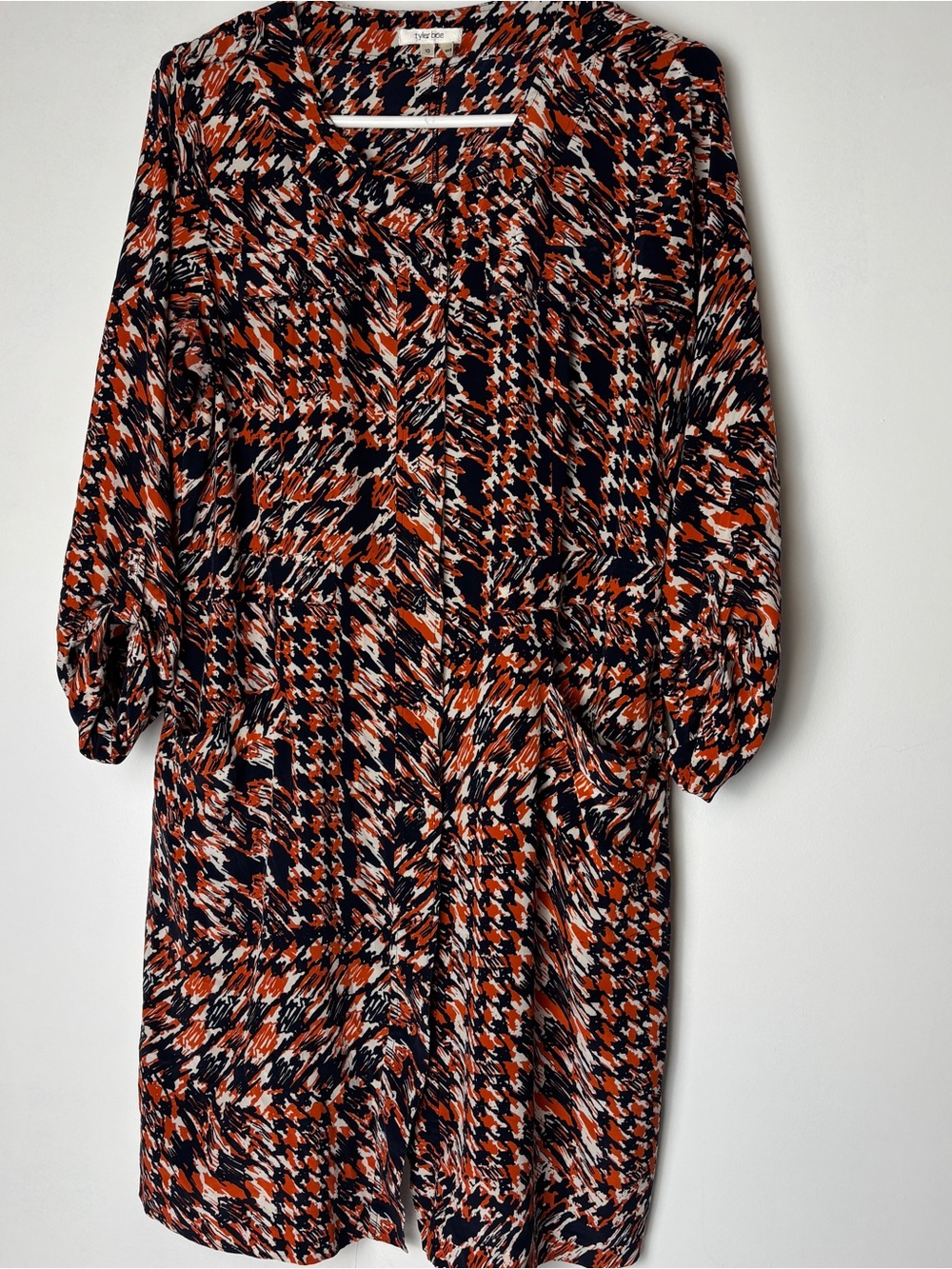 Tyler Boe Silk Abstract Print Dress